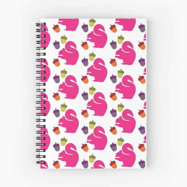 Item preview, Big Pink Squirrel and Acorns Pattern designed and sold by tinyflyinggoats.
