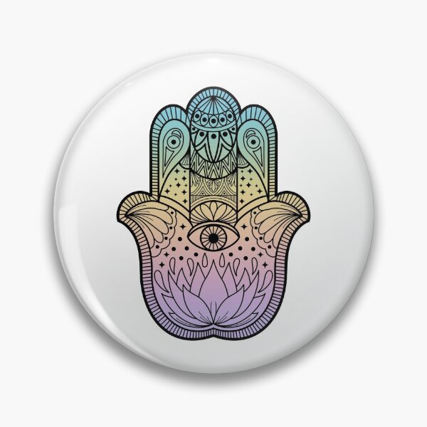 Item preview, Hamsa Hand of Fatima Symbol of Protection with Pastel Rainbow Gradient designed and sold by Gsallicat.