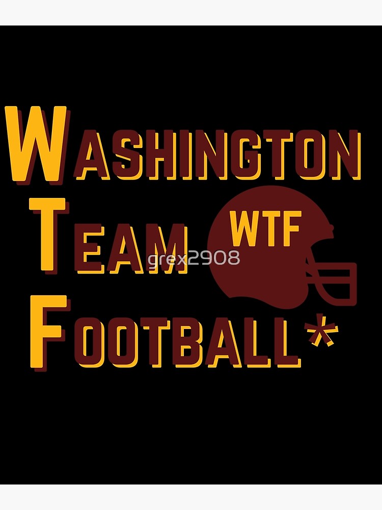 Funny Washington D.C Team Football WTF Retro Vintage Sports Fan Logo T-Shirt