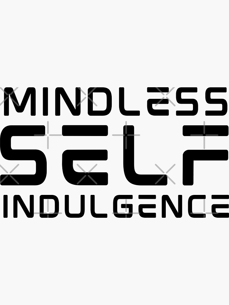 "Mindless Self Indulgence Text Black" Sticker by tomsnel Redbubble