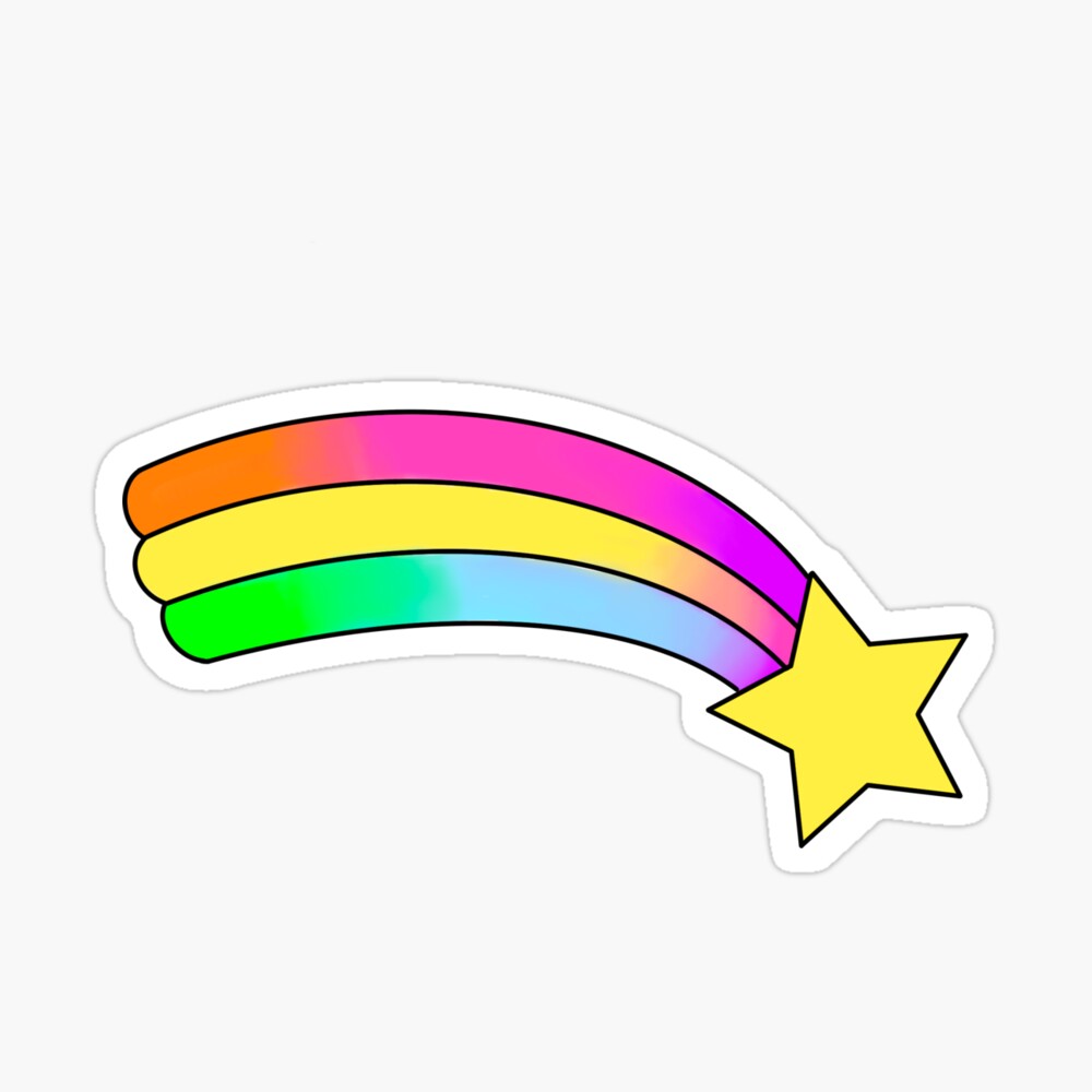  Shooting Star Rainbow ~ Plain 80s Inspired Graphic Zip