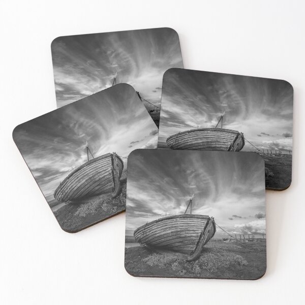 Item preview, Old Fishingboat at Low Tide, Thornham, Norfolk, England designed and sold by Tom  Mackie.