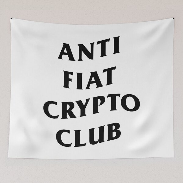 Item preview, Anti Fiat Crypto Club (White) designed and sold by Liberancaps.