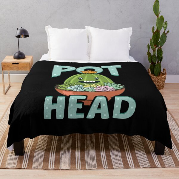 Item preview, Cute & Funny Pot Head Plant Obsessed Gardening Pun designed and sold by perfectpresents.