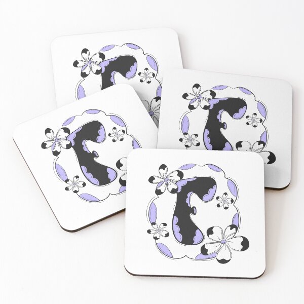 Item preview, Letter F - Bold Cute Purple, White and Black Monogram Design designed and sold by ColourDreams.