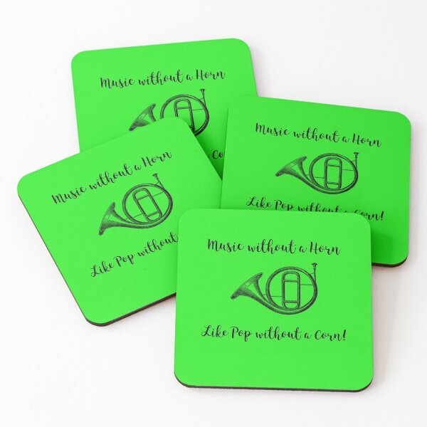 Item preview, "Music without a Horn Like Pop without a Corn!" French Horn Band. designed and sold by musicmusicpin.