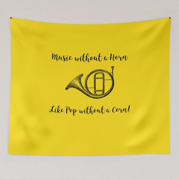Item preview, "Music without a Horn Like Pop without a Corn!"  French Horn Band. designed and sold by musicmusicpin.
