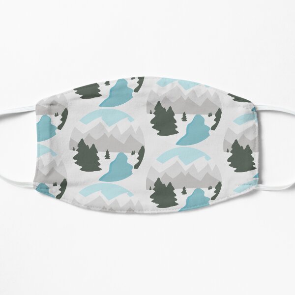 Snowy landscape illustration Mask