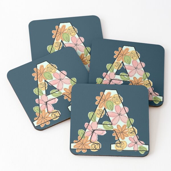 Item preview, The Letter A Floral Initial designed and sold by Gold Star Creative.