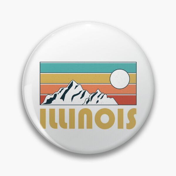 Item preview, Illinois Retro Vintage - Illinois Mountain Souvenir - Gift - Hometown - Hiking - Nature designed and sold by HappyTees Lab.