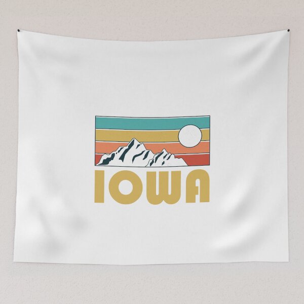 Item preview, Iowa Retro Vintage - Iowa Mountain Souvenir - Gift - Hometown - Hiking - Nature designed and sold by HappyTees Lab.