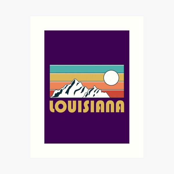 Item preview, Louisiana Retro Vintage - Louisiana Mountain Souvenir - Gift - Hometown - Hiking - Nature designed and sold by HappyTees Lab.