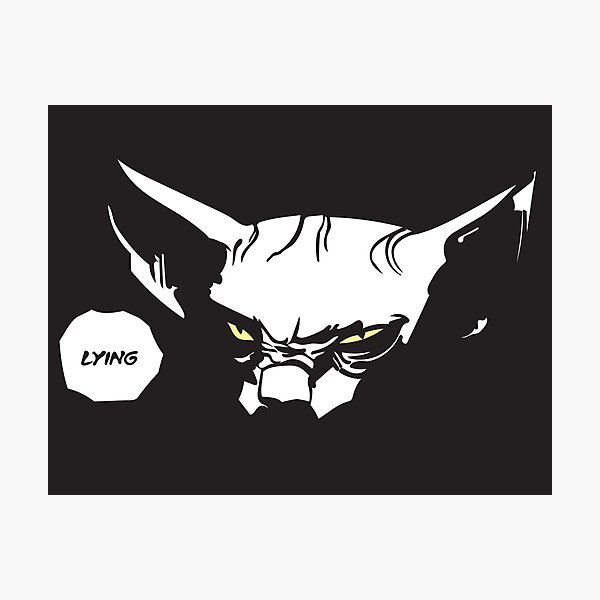 Lying Cat Angry Photographic Print