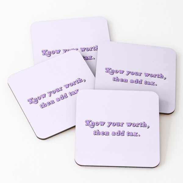 Item preview, Know your worth, then add tax - Purple designed and sold by Sabrina Manni.
