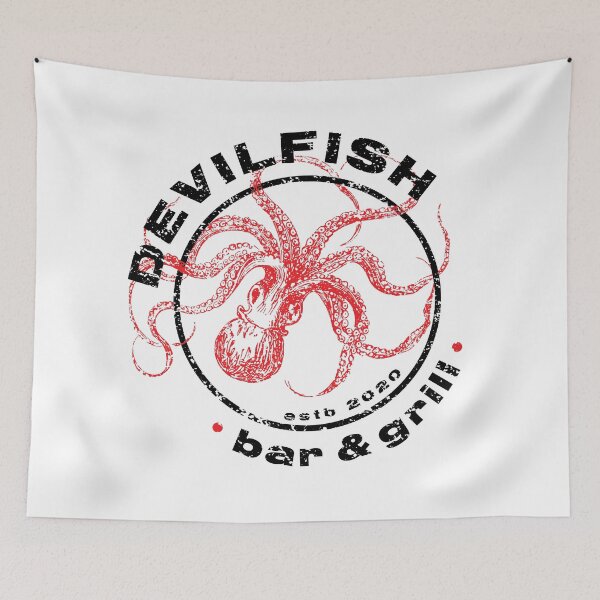 Item preview, Devilfish Bar & Grill, Fictitious, Fun, Original, Black Version designed and sold by Sign Shop Humor.