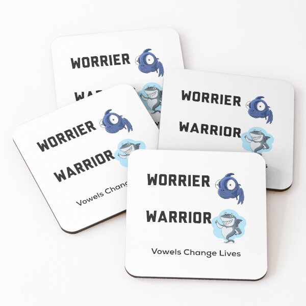 Item preview, Worrier Warrior Vowels Change Lives Smiling Shark Cartoon designed and sold by Spiritualish.