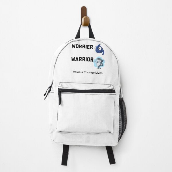 Item preview, Worrier Warrior Vowels Change Lives Smiling Shark Cartoon designed and sold by Spiritualish.
