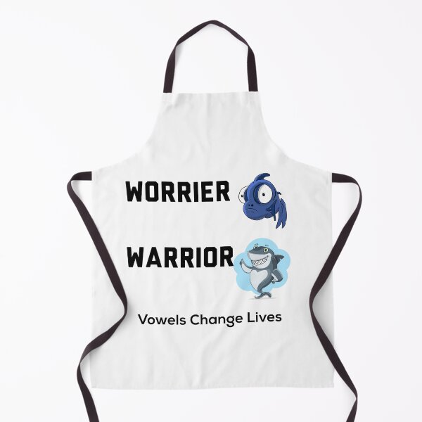 Item preview, Worrier Warrior Vowels Change Lives Smiling Shark Cartoon designed and sold by Spiritualish.