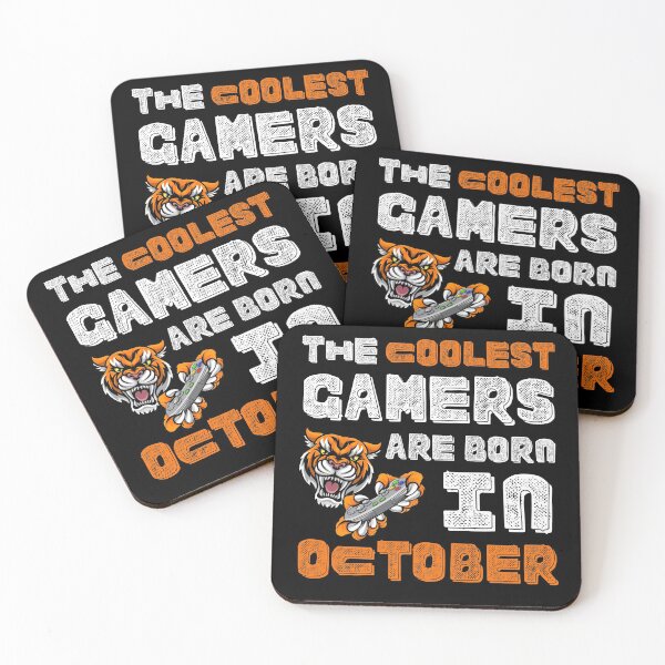Item preview, THE COOLEST GAMERS ARE BORN IN OCTOBER designed and sold by NiceSign.