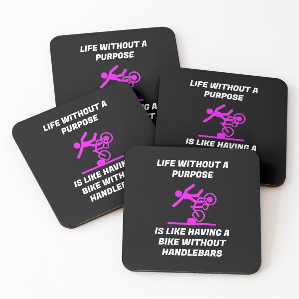 Item preview, LIFE WITHOUT PURPOSE IS LIKE HAVING A BIKE WITHOUT HANDLEBARS, PINK BIKE designed and sold by enigma3a.