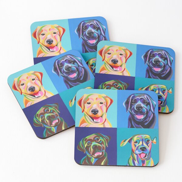 Item preview, Four colorful labradors designed and sold by jengeecreations.