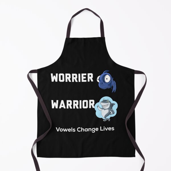 Item preview, Worrier Warrior Vowels Change Lives Smiling Shark Cartoon v2 designed and sold by Spiritualish.