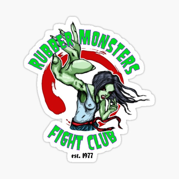 Rubber Monsters Fight Club Vampire Girl Sticker