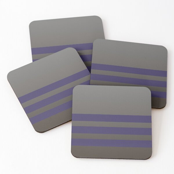 Item preview, Violet horizontal stripe design on a gradient taupe background  designed and sold by PetaJaneHome.