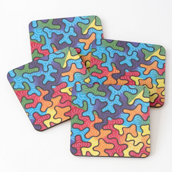 Item preview, Rainbow abstract squiggles designed and sold by jengeecreations.