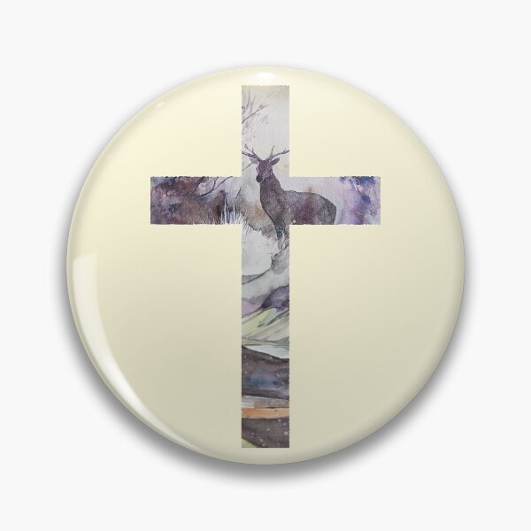 Item preview, Landscape Watercolor Christian Cross Bible God designed and sold by sharedipmemes.