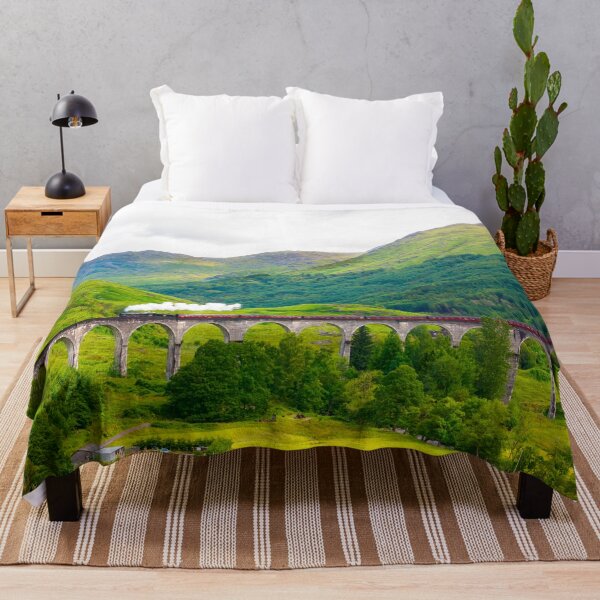 Item preview, Steam Train Crossing Glenfinnan Viaduct in Summer designed and sold by Kartynas.