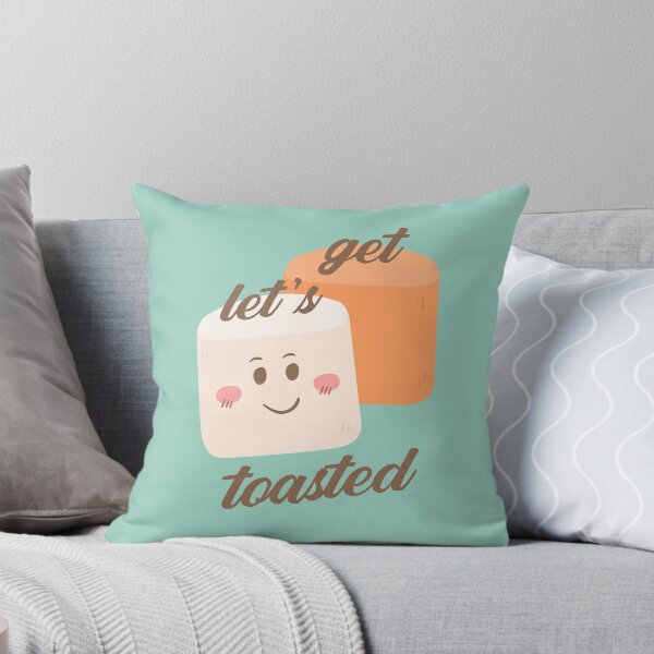 Item preview, Let's Get Toasted Marshmallow Sweet Warm Cute Smiley Face Funny Pun Winter Holiday Christmas S'mores Camping Campfire Camp  designed and sold by gkao.