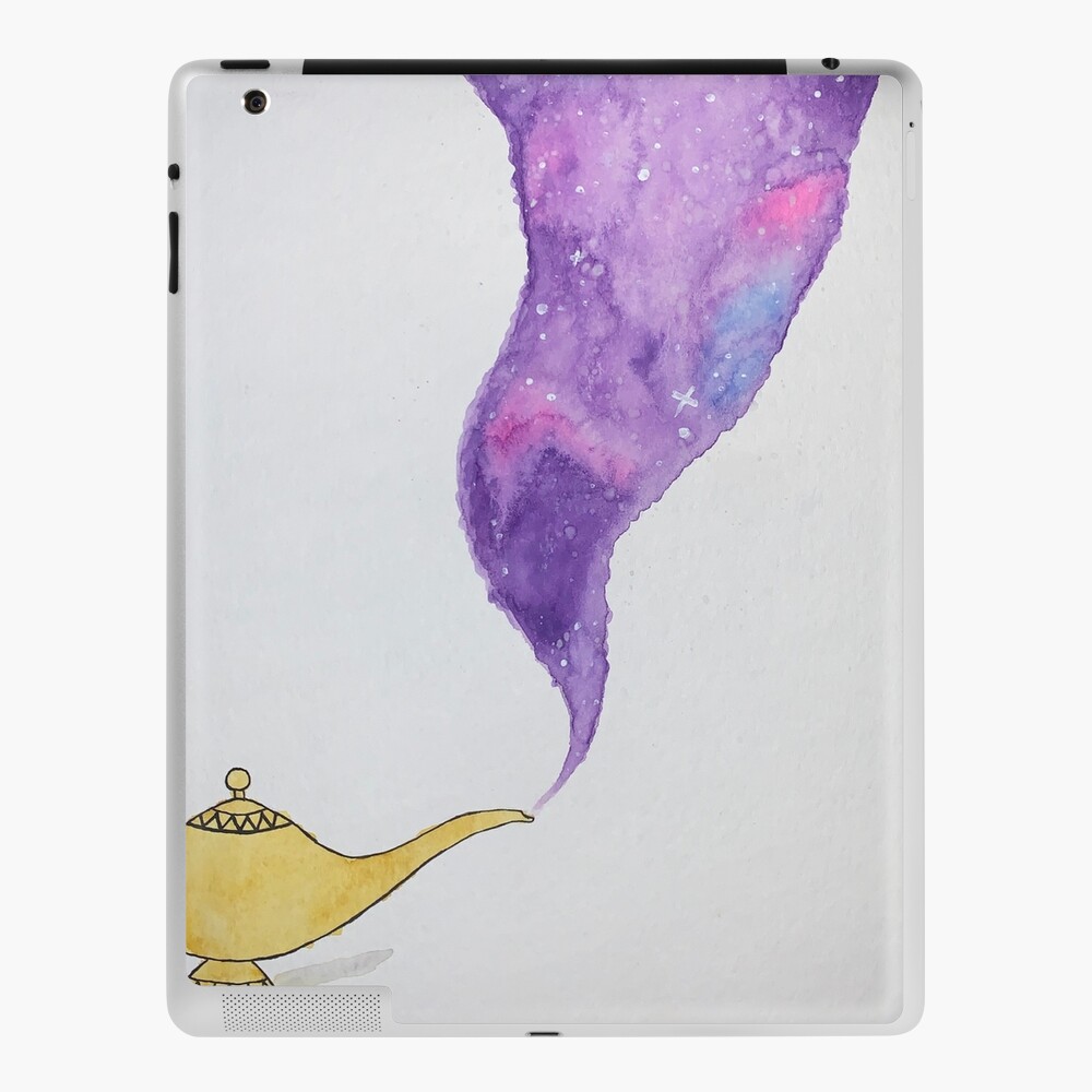 Aladdin Magic Lamp Purple Genie Show Drawing Stock Illustration