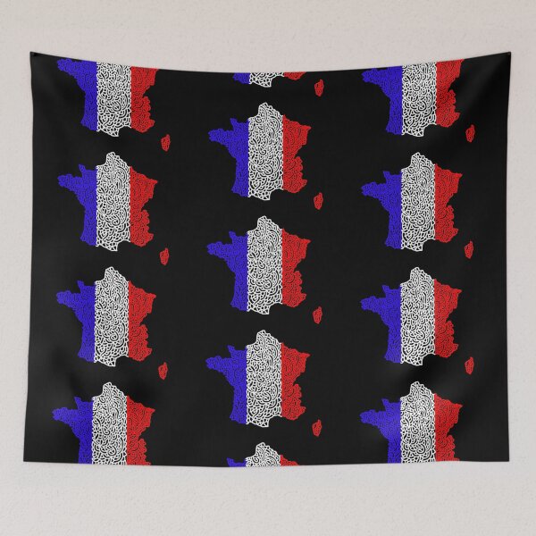 Item preview, France Map and Flag designed and sold by Naoswestvillage.
