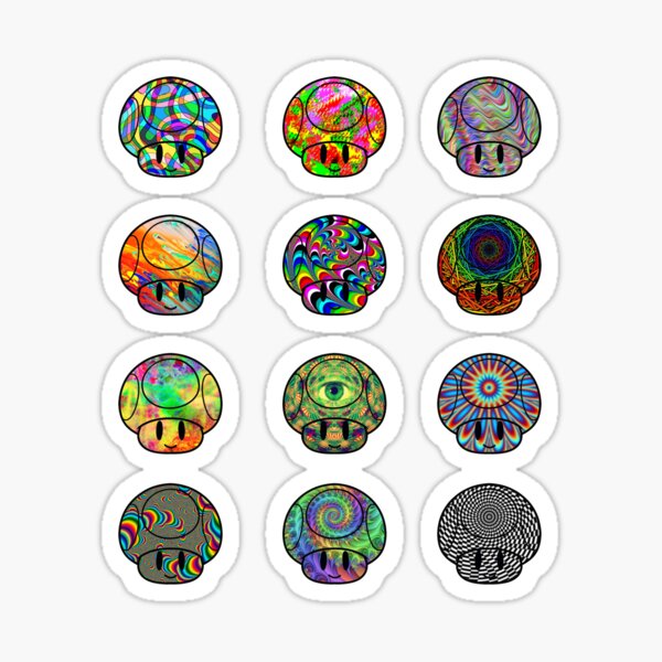 Trippy Mushroom 12 Pack Sticker