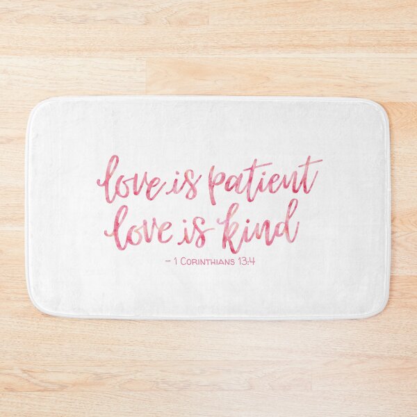 Item preview, 1 Corinthians 13:4 Watercolor - Pink designed and sold by amazingjoy.