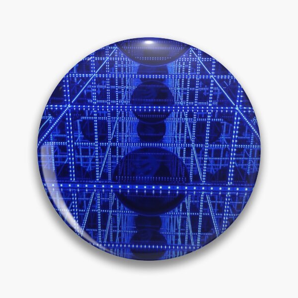 Item preview, Retro Blue 80s Geometric Reflection Infinity Pattern Mirrored Design  designed and sold by randy0151.