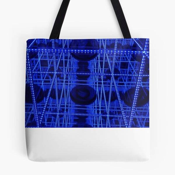 Item preview, Retro Blue 80s Geometric Reflection Infinity Pattern Mirrored Design  designed and sold by randy0151.