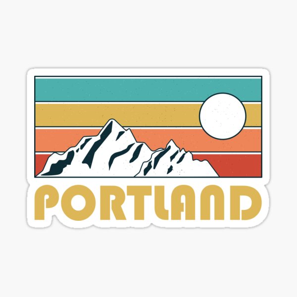 Item preview, Portland Retro Vintage - Portland Oregon Mountain Souvenir - Gift - Hometown - Hiking - Nature designed and sold by HappyTees Lab.