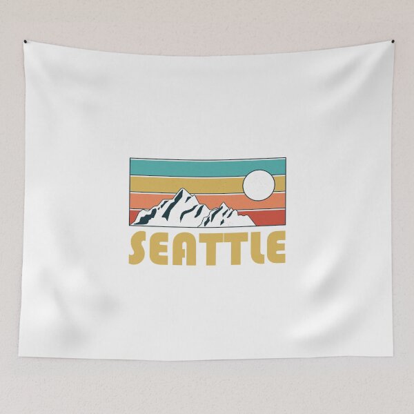 Item preview, Seattle Retro Vintage - Seattle Washington Mountain Souvenir - Gift - Hometown - Hiking - Nature designed and sold by HappyTees Lab.
