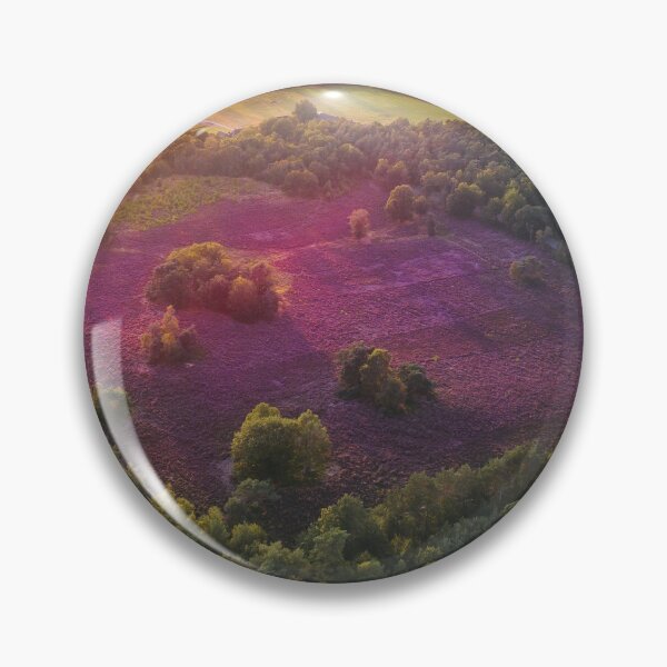 Item preview, Purple heathland from above in The Netherlands just before sunset designed and sold by michieldros.
