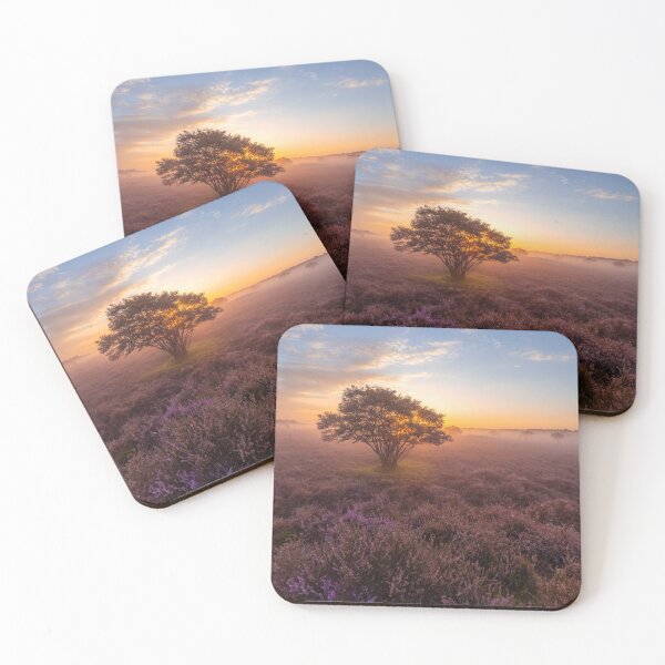 Item preview, Yellow sunrise in heathland designed and sold by michieldros.