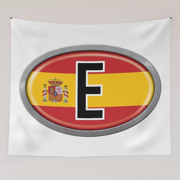 Item preview, Spain International Vehicle Code Metal Plate designed and sold by travelwitheric.