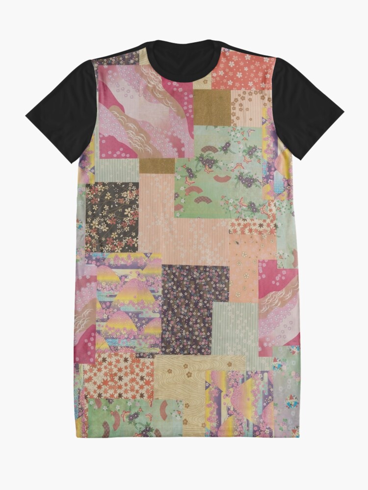 Alternate view of Quilted Origami Collage Graphic T-Shirt Dress
