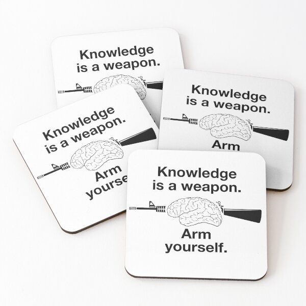 Item preview, Knowledge is a weapon. Arm yourself. designed and sold by Jingatees.