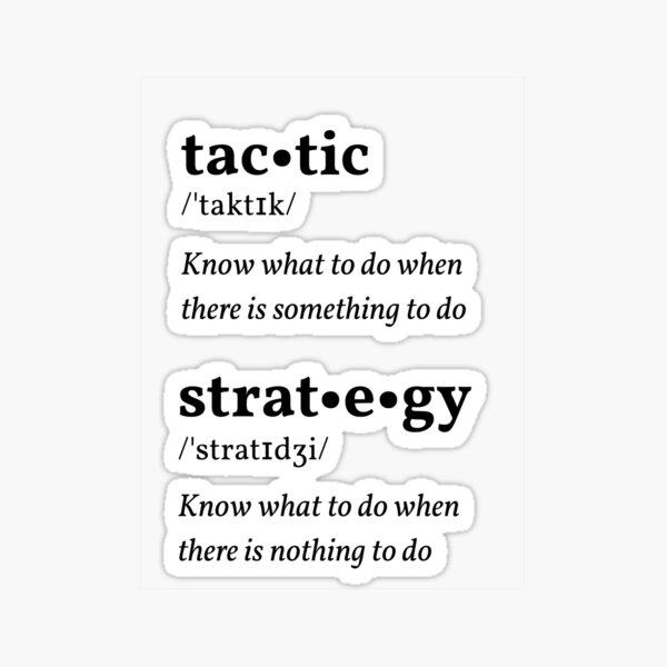 Item preview, Tactics vs Strategy designed and sold by Chess Bible.
