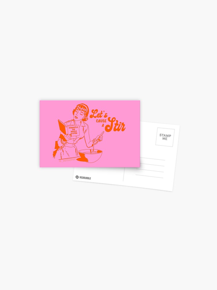 Thumbnail 1 of 2, Postcard, Lets Cause A Stir - The Peach Fuzz designed and sold by elizabethhudy.