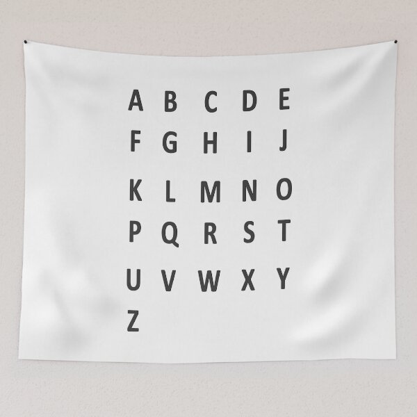 Artikelvorschau, komplettes Alphabet - schwarz entworfen und verkauft von ZiphGames.