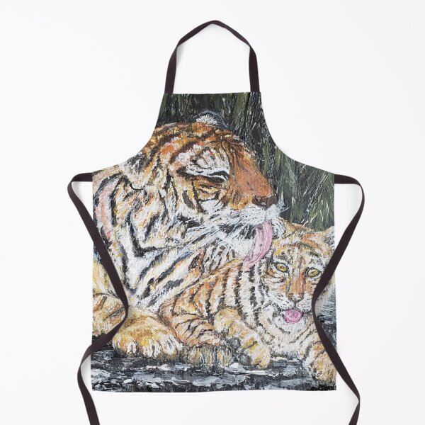 Item preview, Tiger Mom Grooming Cub designed and sold by LivingArtBrenda.