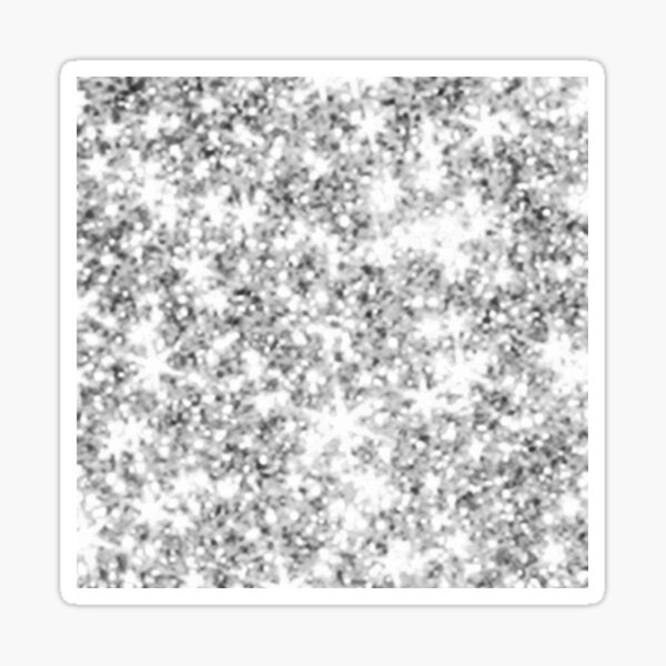 Sparkling glitter stars light silver Sticker